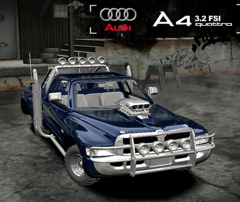 Мод для NFS MW, заменяющий Audi A4 на тюнингованный внедорожник Dodge